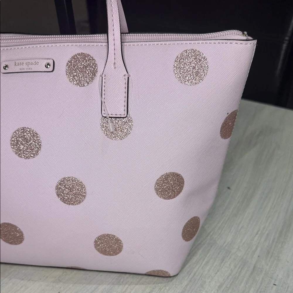 Kate Spade Pink Tote with Glitter Polka Dots ❤️